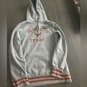 NCAA Women's Gray Zip-Up Hoodie with Orange Accent Longhorn Logo